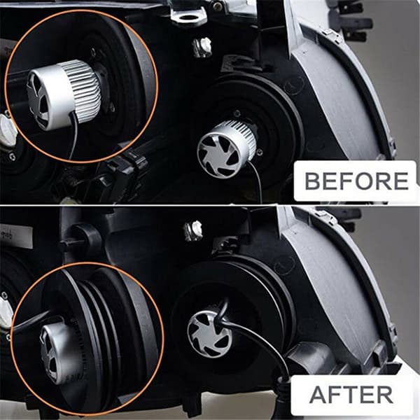 1X Mykt gummi støvdeksel for bil Auto frontlys Universal LED Black