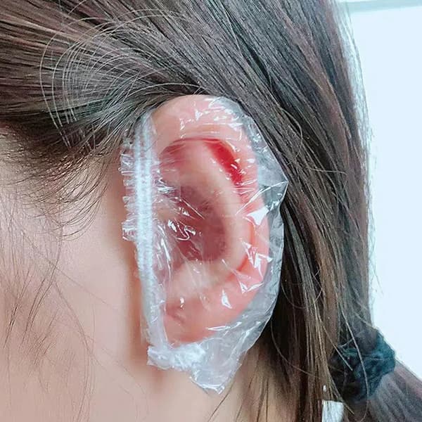 100 st hårfärgningsöronskydd Engångs vattentätt öronbadsko 100PCS