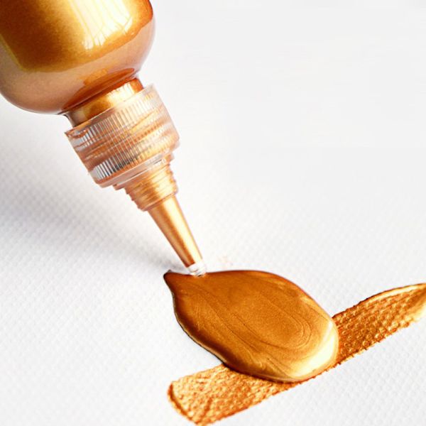 60ml guldfärg Metallisk akrylfärg vattentät inte blekt DIY Bronze 60ml
