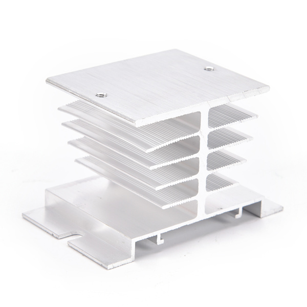 Alumiininen jäähdytyselementti SSR Solid State Rele Pieni lämmönpoisto Silver 1pc