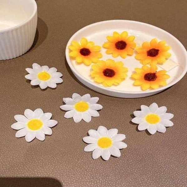 10 st blomhårnålar färgglada solros sidoluggklämmor hår A5