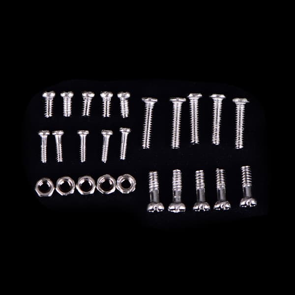 600 stk Assorted Fasteners Skruer til Ur Briller Urmake Silver 600Pcs