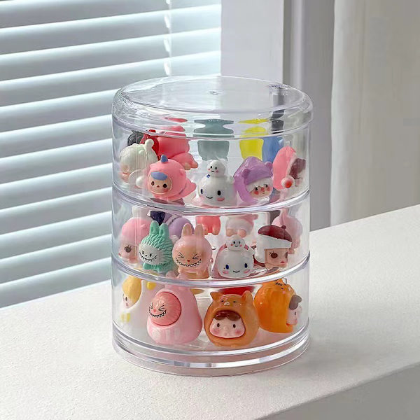 Roterande Blind Box Organiserhållare Figurer Display Stativ Stora 5Layer