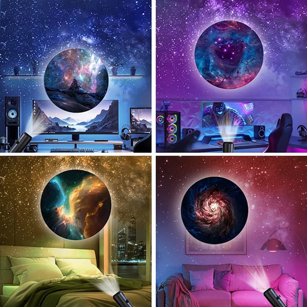 LED Galaxy Projektionslys 1 Lys + 10 Billeder Skift Onesize