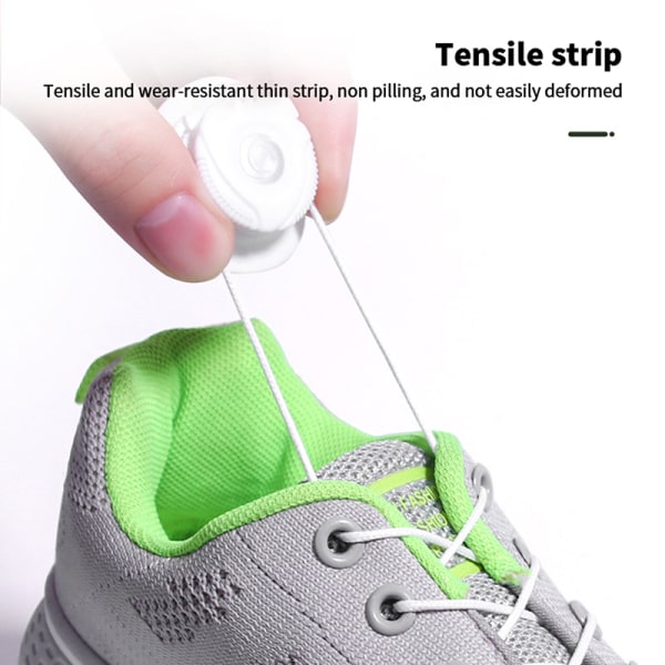 1Pari Sneaker Shoe Naces Elastinen Ei Tie kengännauhat Stretching Lo C C