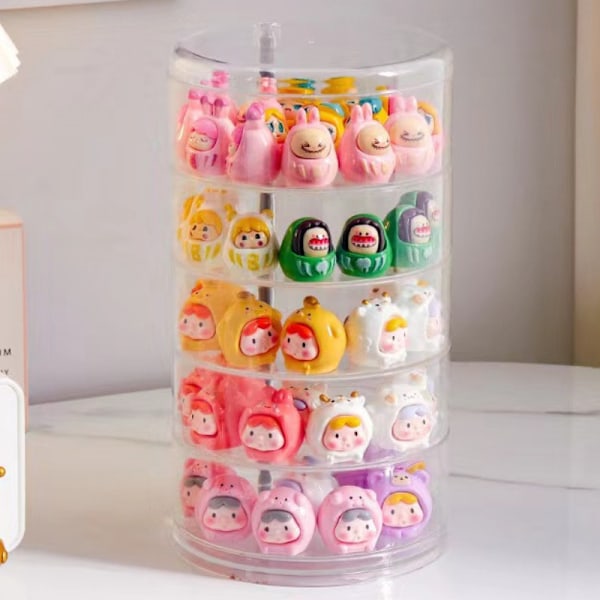 Roterande Blind Box Organiserhållare Figurer Display Stativ Stora 5Layer