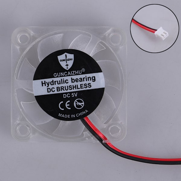 4010 DC 5v 12v 24v køleblæser LED Iight Emitting Hydraulisk Bea clear 12V