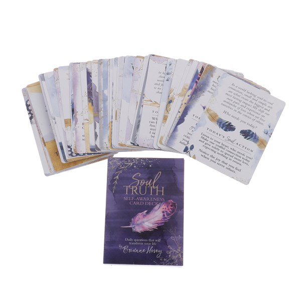 Soul Truth Self Awareness Card Deck Ny tarotkort spilleplade Multicolor one size