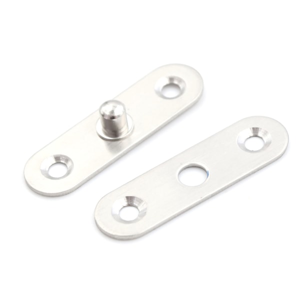 Ny 56 mm L hardware rustfrit stål 360 graders roterende dør Pi Silver one size