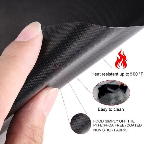 Gjenbrukbare non-stick BBQ Grillmatte Grillbakeforinger Teflon 5Pcs 30*40CM
