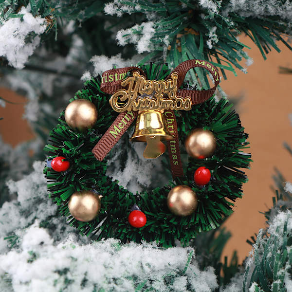 1st Miniatyr Krans dockhus Julgran vägg bakdocka