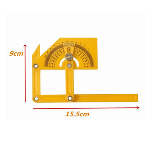 Exakt gradskiva och vinkelmätare för träbearbetning också Yellow onesize