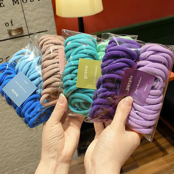 Elastiske hårbånd Jenter Hårtilbehør Fargerike Nylon Hårbånd A2