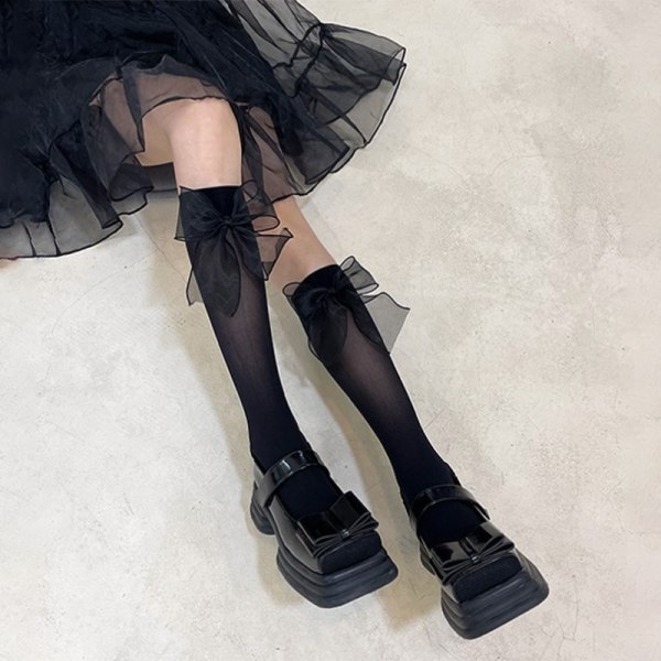 Japani Lolita Lace Sukat Naisten Sweet Kowknot High Knee Sukat A1 One Size