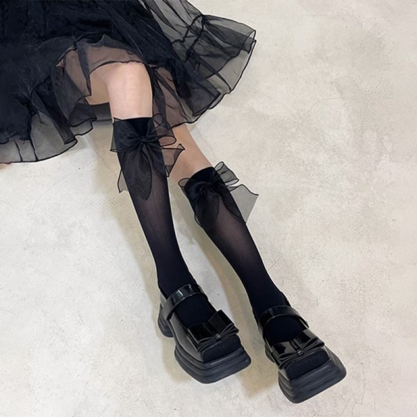 Japani Lolita Lace Sukat Naisten Sweet Kowknot High Knee Sukat A3 One Size