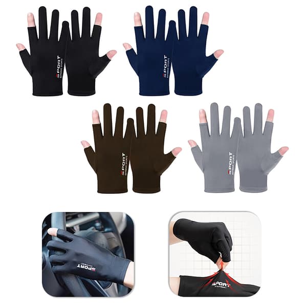 Sommarhandskar Herr Ice Silk Sun Proction Körhandske Fiske G Black One Size