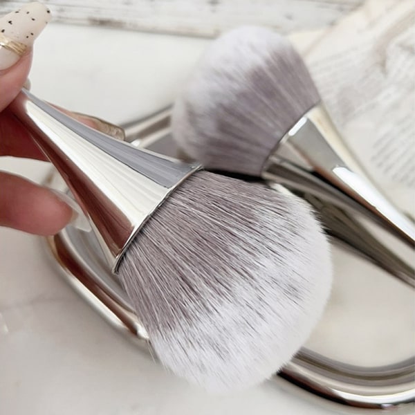 Nail Dust Cleaning Brush Big Head til Manicure Blush Powder Mak Silver onesize