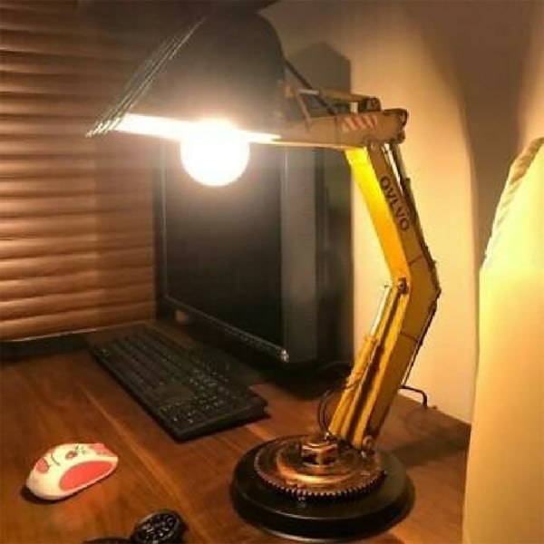 Creative Digger skrivbordslampa Grävmaskin Nattlampa för barn Ta yellow one size