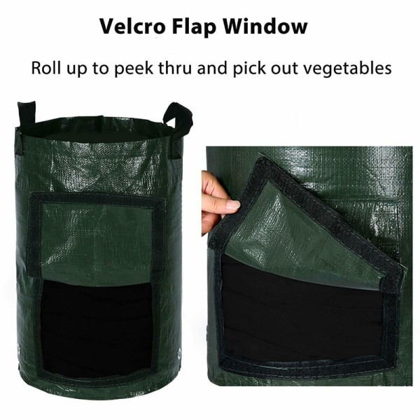 3/5/7/10 Gallon ing Potet Grow Poser Vanntett PE Hagegrønnsak Black 7Gallon(US)