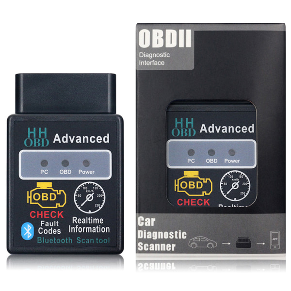 HH OBD V2.1 Bluetooth Automotive Fault Detector ELM327 OBD2 Car A onesize