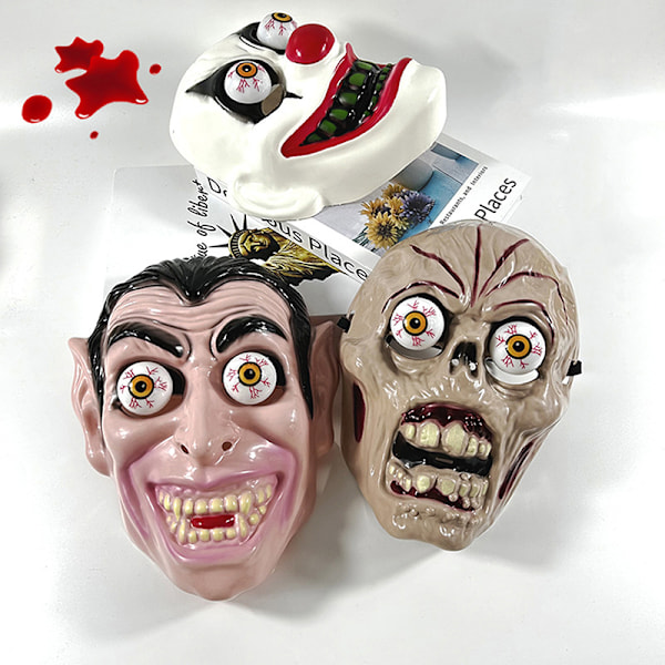 Halloween  Plastmask Mumie Mask Skelett Rolig Utstyr Vam A11