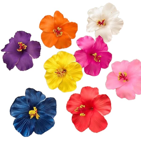 3 STK Hibiskushårklemmer i hawaiisk stil Kunstig blomsterhodeplagg Multicolor