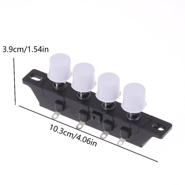 1/2/3 stk. 4-tast 3-trins rund knapafbryder Universal blæserafbryder 1Pcs