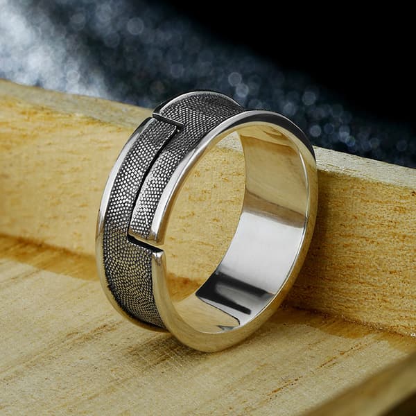 Retro Time Space Goku Black Ring Punk Gotisk Öppen Ring För Män OneSize