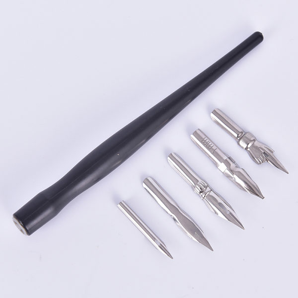Anime Penspets Set Kalligrafi Set Verktygssats 5 Spets W Silver onesize