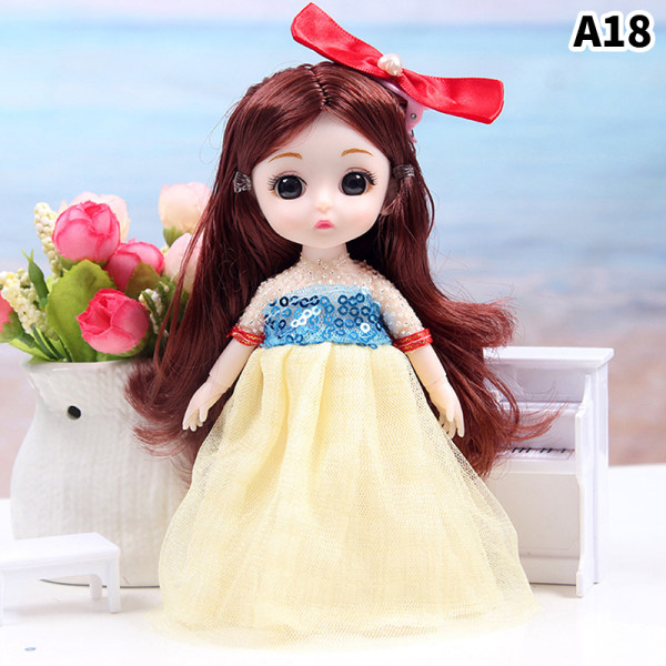 17 cm docka med kläder Skor DIY Movable s Princess Figure Gift Multicolor A18