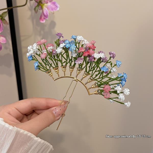 Kunstig Blomst Brude Bryllup Hårnål U-formede Hårpinde W A2
