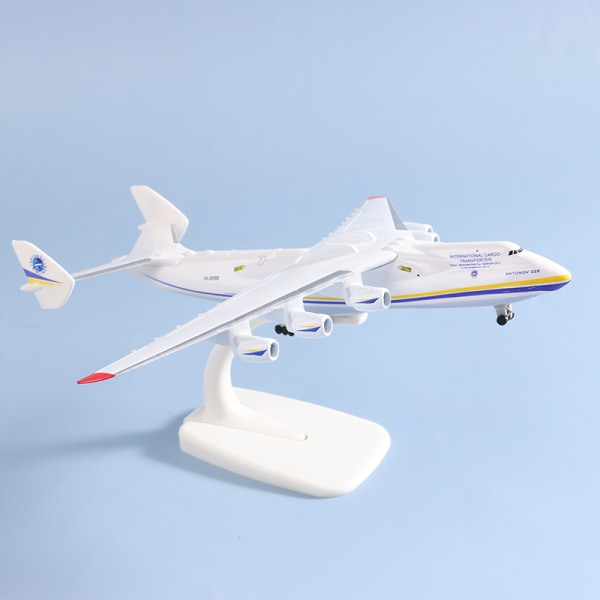 1:400 An-225 Flygplansmodell Leksak 8 tum Ukraina Målad Mriya Tra White one size