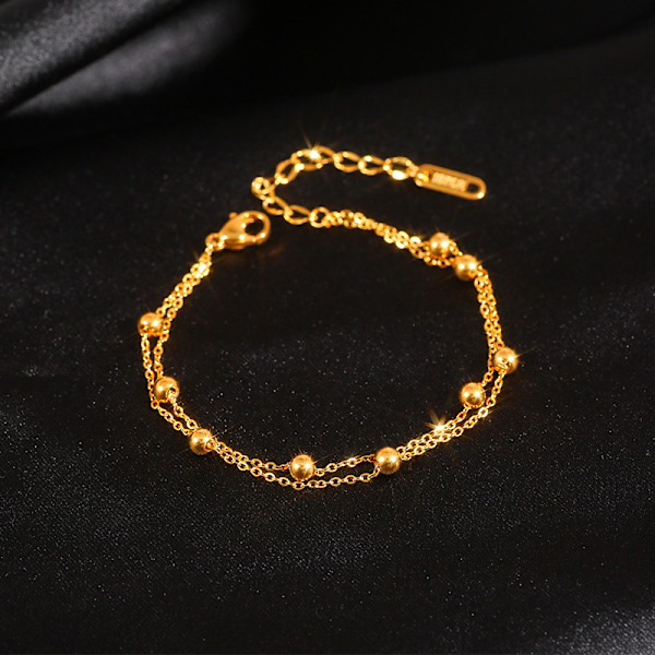 Titanium stål armbånd Simple ball armbånd kvinners fargefast onesize