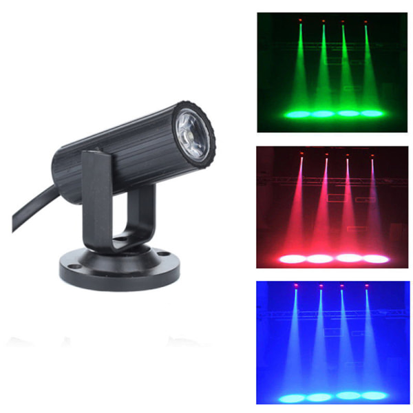 RGBW 1W LED-scenbelysning Spin Pinspot Light Beam Spotlight Pa White one size