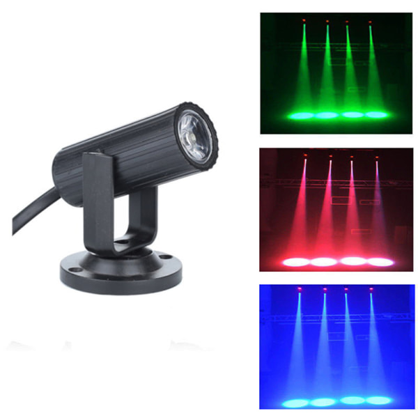 RGBW 1W LED Scenebelysning Spin Pinspot Light Beam Spotlight Pa Multicolor one size