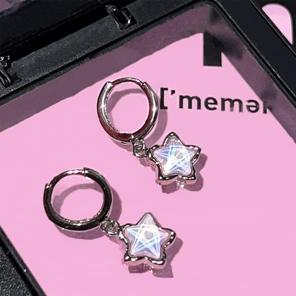 Gotisk e Dream Fairy Moonlight Stone Star Anheng Øredobber OneSize