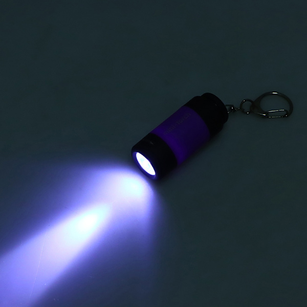 Udendørs bærbar lommelygte lille nøglering lys USB-opladning f A4 onesize
