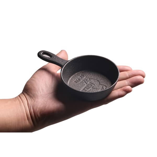 8,5 CM støpejernspanne, non-stick mini-eggestekepanne til kjøkken Black