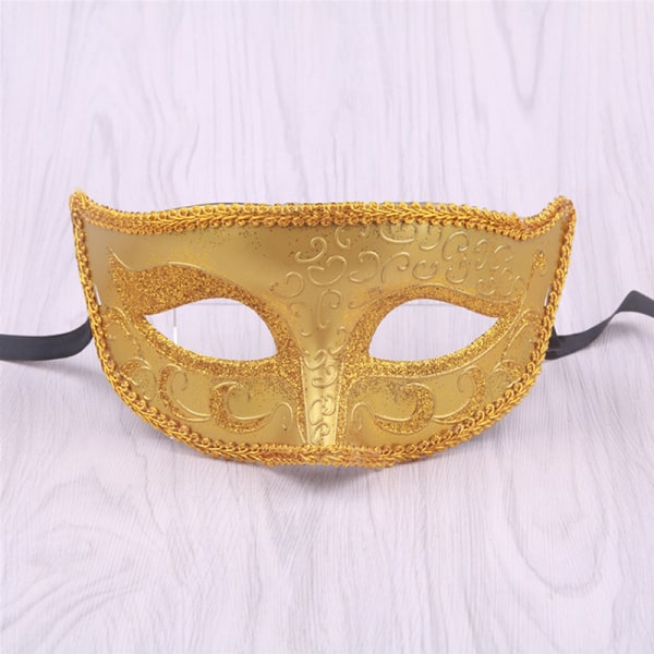 Maskerade masker for par venetiansk kvinne blonder menn PP Cosplay White ONESIZE