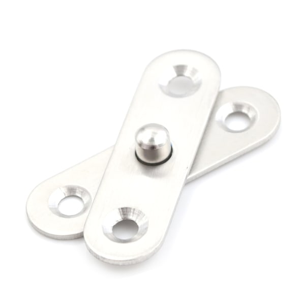 Ny 56 mm L hardware rustfrit stål 360 graders roterende dør Pi Silver one size