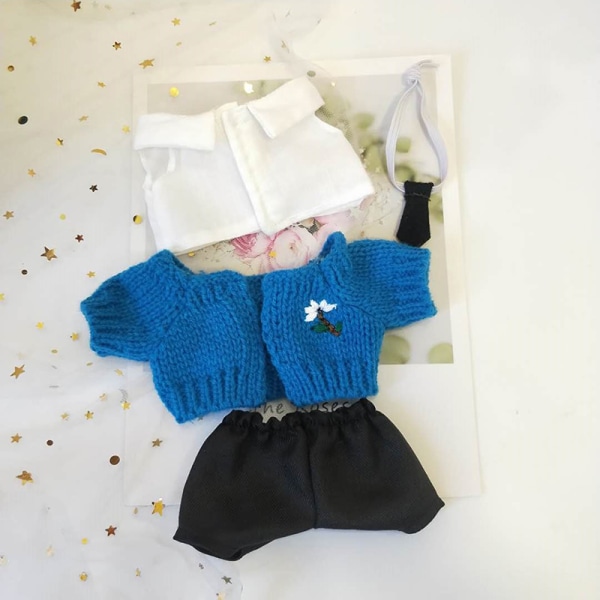 Dockkläder för 20cm Idol Dolls Tillbehör Plysch Doll Clothin Blue one size