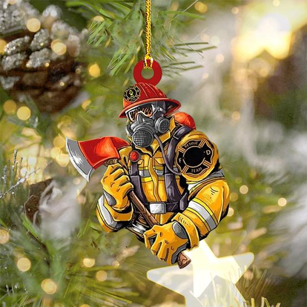 Firefighter Car Pendant Firefighter Ornaments auton taustapeili A1 onesize