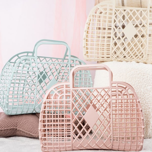Avtakbar dusjkurv Plast badekarkurv Bad hul Wa Pink one size