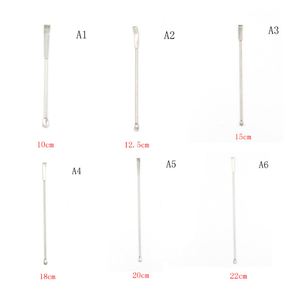Rustfritt stål Lab Mikrospatel Medisinskje Scoop Spade P 10cm