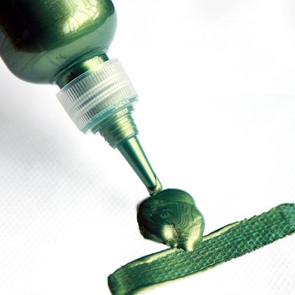 60ml guldfärg Metallisk akrylfärg vattentät inte blekt DIY Green 60ml