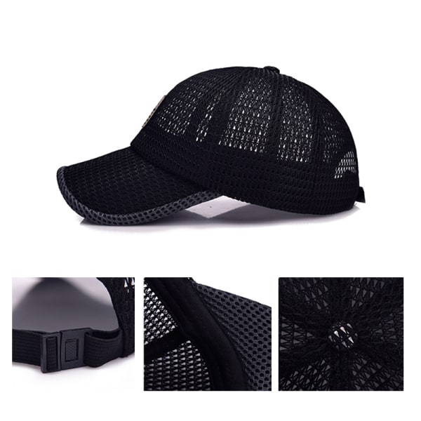 Kesä mesh baseball cap miehille Säädettävät hengittävät lippalakit miesten White onesize