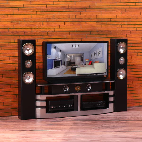 1/12 Dockhus Mini TV-prydnad Dockhus Vardagsrumsmöbler one size
