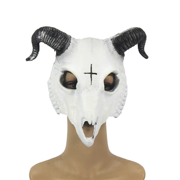 Halloween Goat Skull Mask Half Face Masquerade Cosplay Party Pr 1 one size