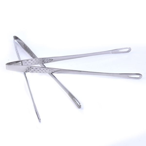 1 stk rustfrit stål tang Style grillklemme Køkken Access Silver onesize