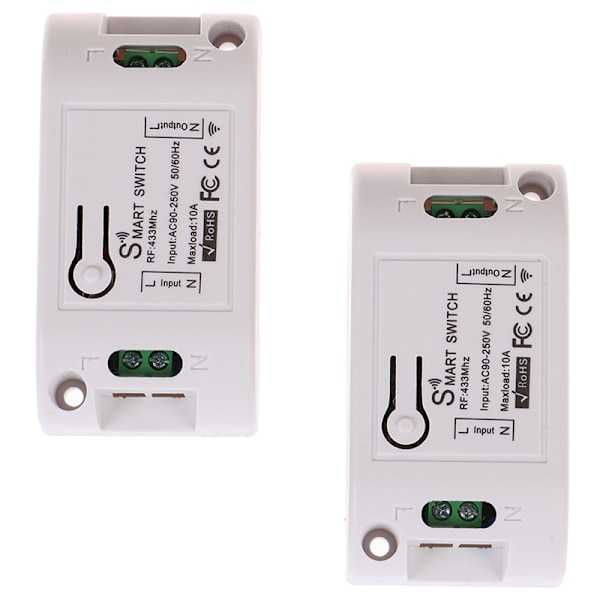 433 Mhz RF Smart Switch Trådlös RF-mottagare Timer-relätelefon Warm white 1pc